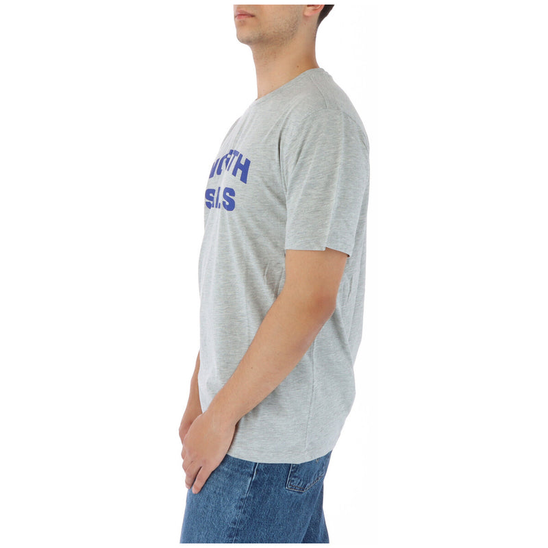 North Sails Herren T-Shirt mit grauem Rundhalsausschnitt aus Baumwolle