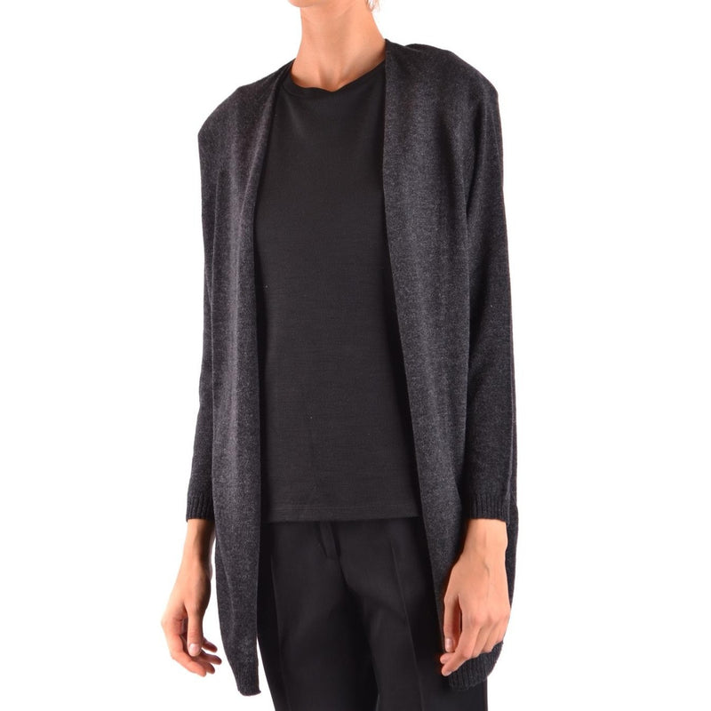 Woolrich Damen Grauer Langer Cardigan aus Kaschmir-Woll-Mischung