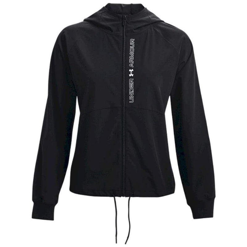 Under Armour Damen Schwarzer Kapuzenblazer mit Reißverschluss und Taschen