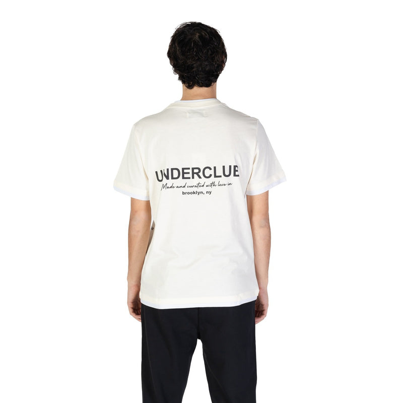 Underclub Männer Weiß Baumwolle Kurzarm Rundhals T Shirt