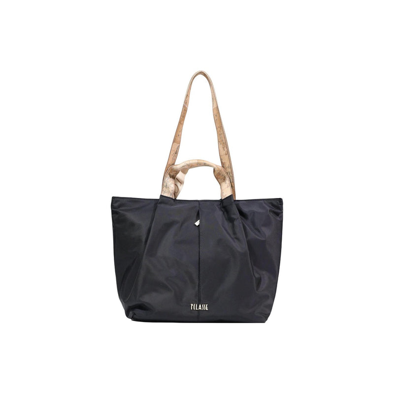 Alviero Martini Prima Classe Schwarze Handtasche mit Reißverschlusstaschen
