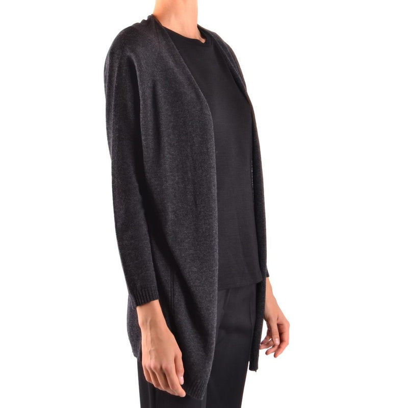 Woolrich Damen Grauer Langer Cardigan aus Kaschmir-Woll-Mischung
