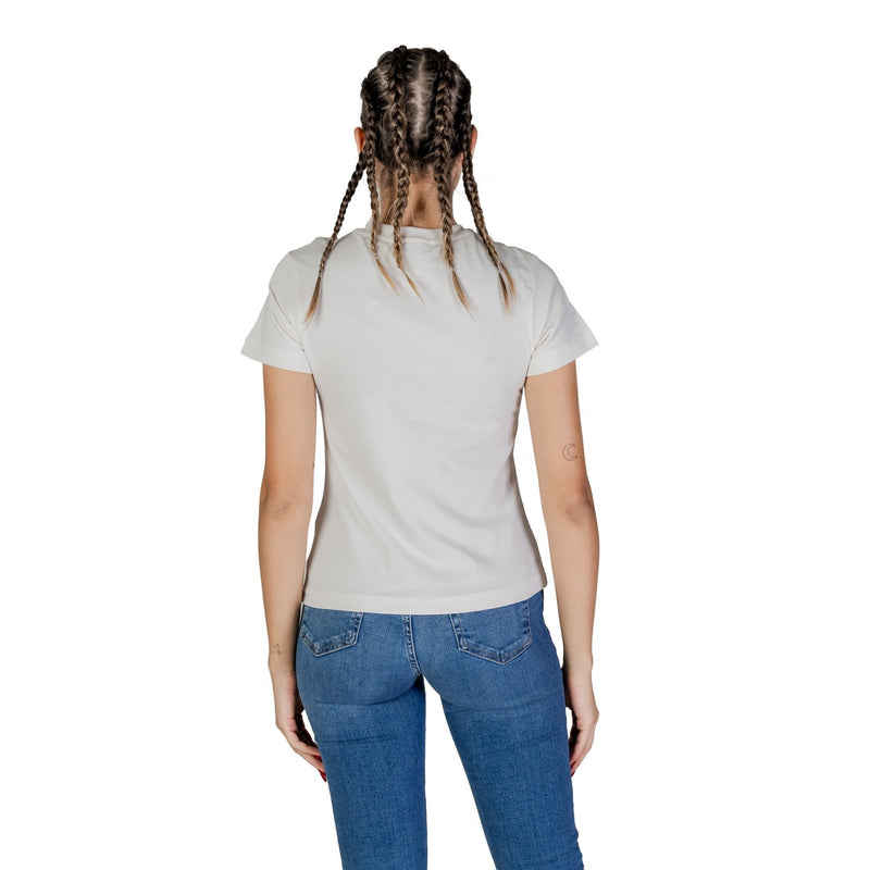 Guess Active Damen Kurzarm T-Shirt Weiß mit Druck
