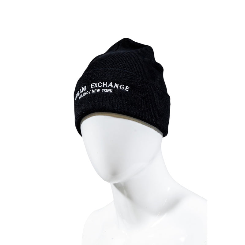 Armani Exchange Schwarzes Strickmützchen