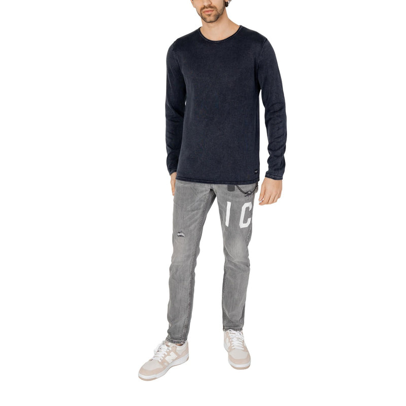 Jack & Jones Blauer Baumwollstrickpullover für Männer