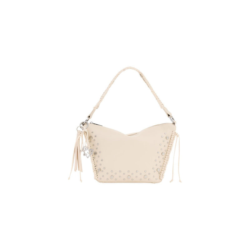 Ungleiche Beige Damenhandtasche mit Schulterriemen
