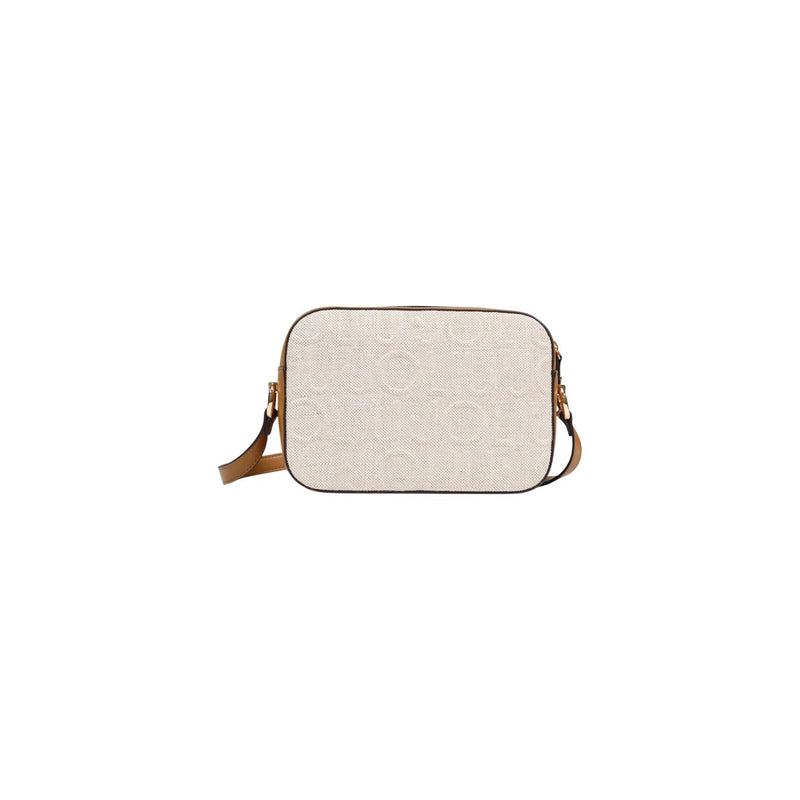 Liu Jo Beige Baumwoll-Leinen-Schultertasche mit Reißverschluss