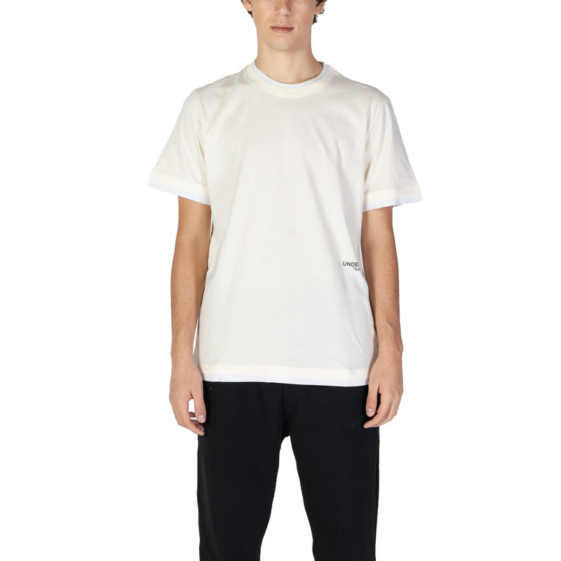 Underclub Männer Weiß Baumwolle Kurzarm Rundhals T Shirt