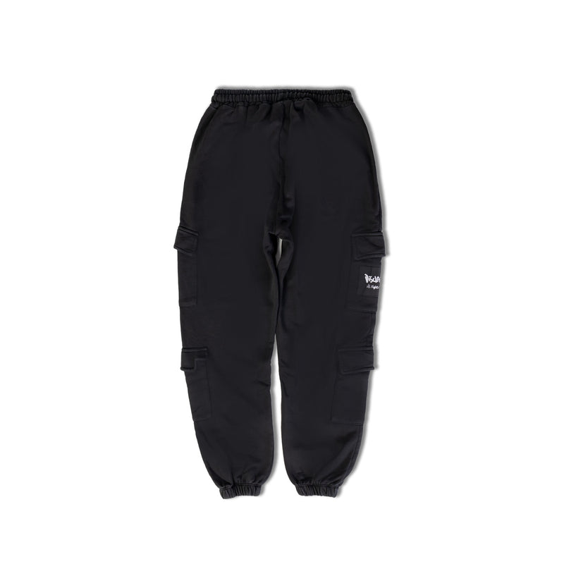 Schwarze Herrenhose aus Baumwolle mit Schnürsenkeln und Taschen