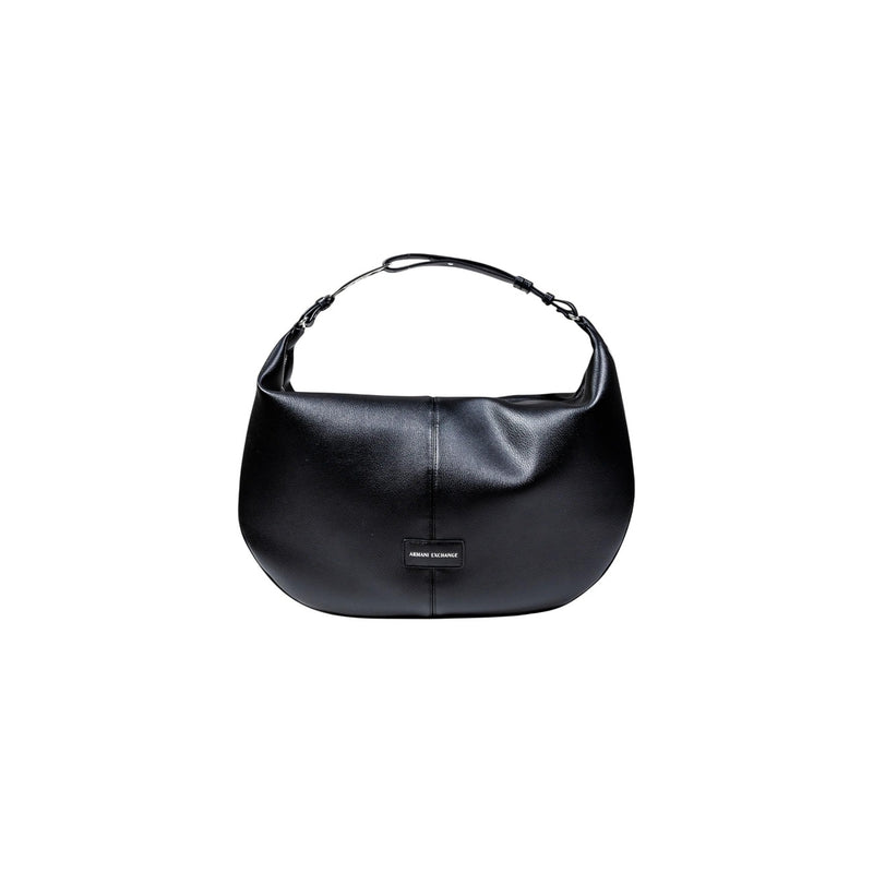 Armani Exchange schwarze Polyester-Handtasche mit Reißverschlusstasche