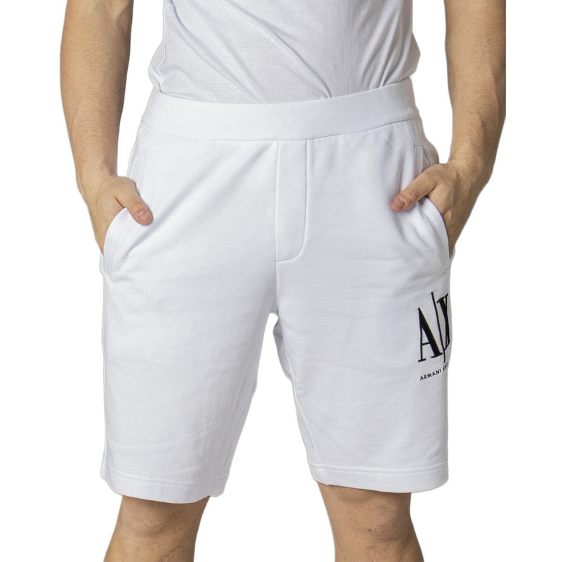 Armani Exchange Männer Weiß Baumwolle Print Shorts