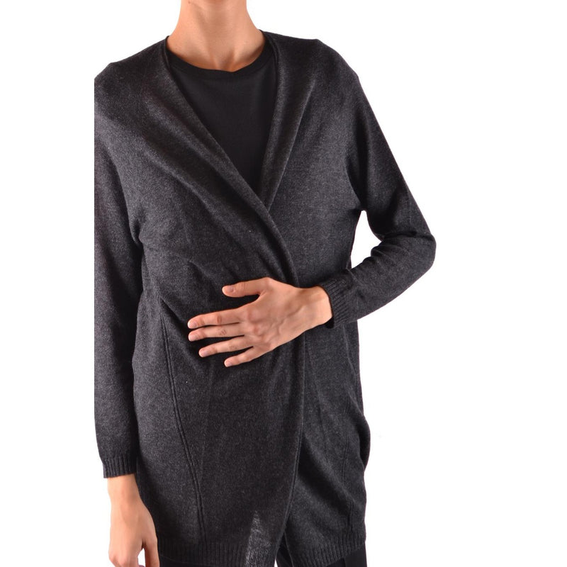 Woolrich Damen Grauer Langer Cardigan aus Kaschmir-Woll-Mischung